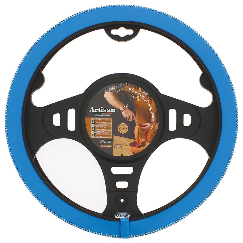 Stuurhoes auto universeel type Artisan Azur blauw met wit