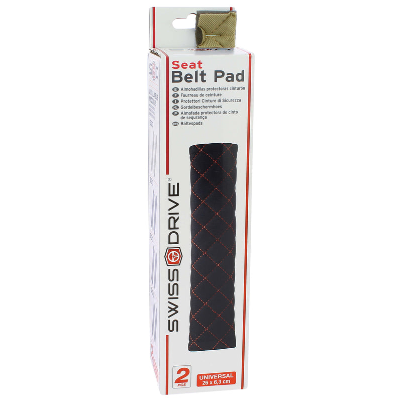 Veiligheidsgordel schouderpad 26x6cm beige 2st
