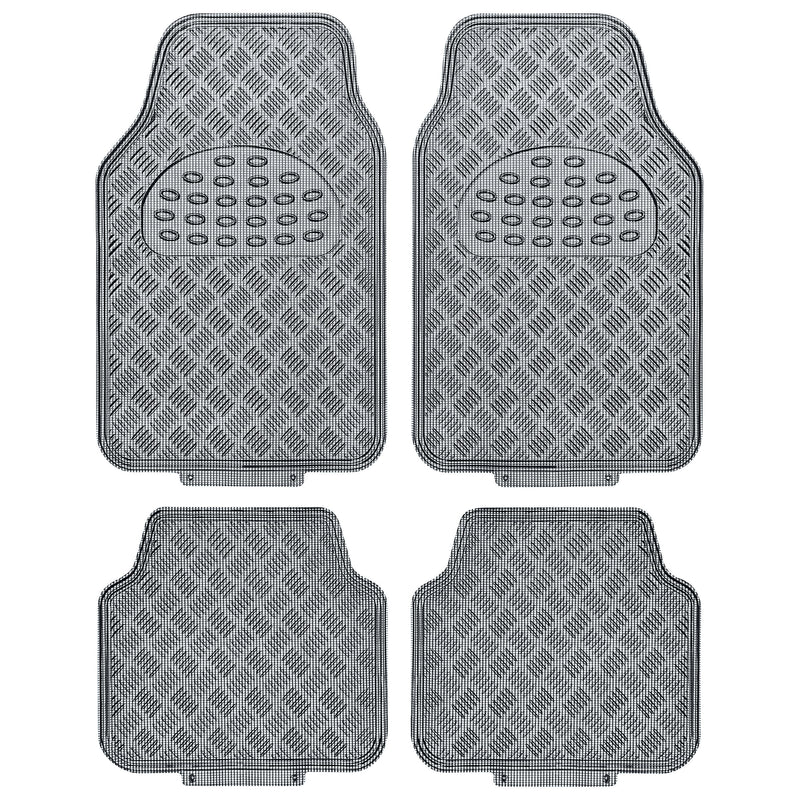 Mattenset -Alu look- carbon 4 stuks