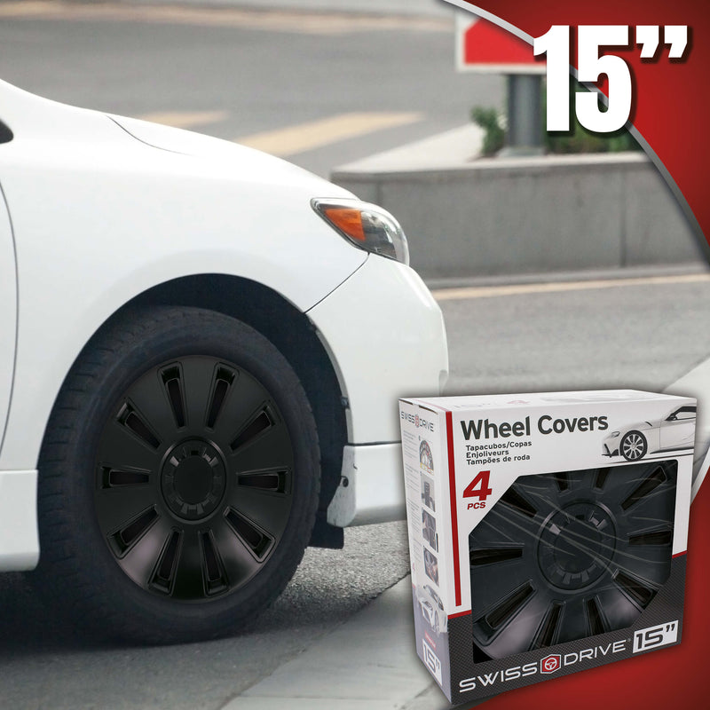 Wieldoppen 15" Vermont Zwart