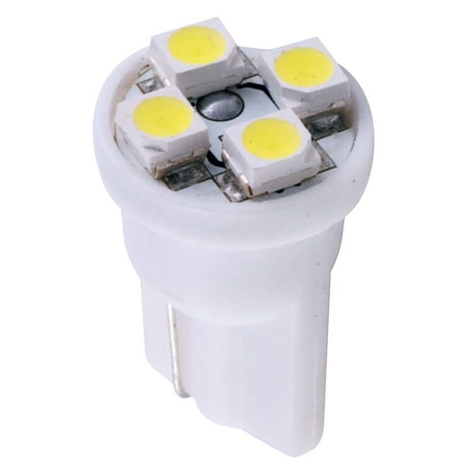 LED lampjes 4 leds T10 12V 2st