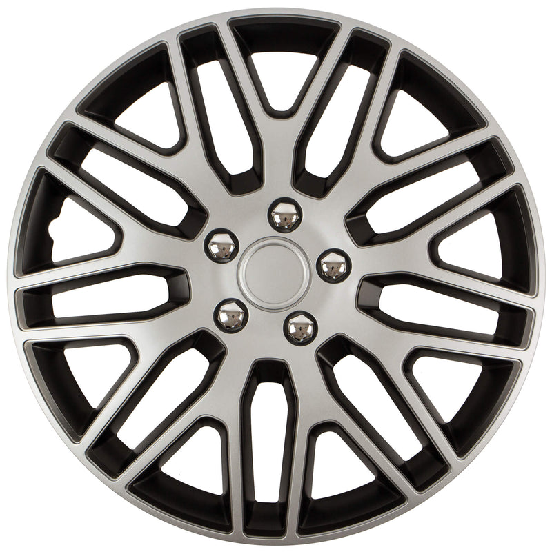 Wieldoppen 16 inch Delaware zilver zwart