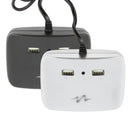 Universele splitter 12V met USB aansluiting - zwart