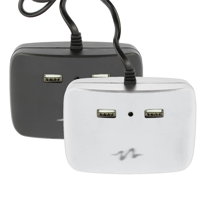 Universele splitter 12V met USB aansluiting - zwart