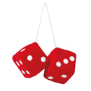 Dobbelstenen 6x6cm rood - wit