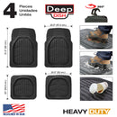 Deep dish rubber automat zwart 4st