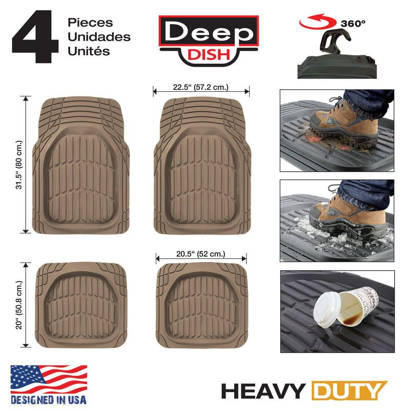 Deep dish rubber automat beige 4st