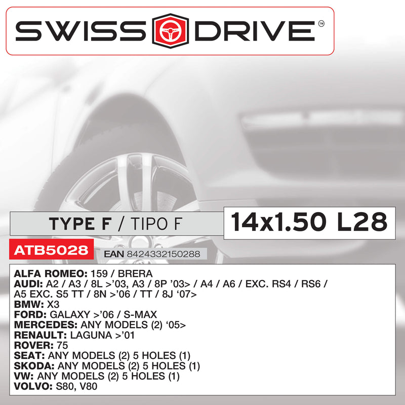Slotbouten set -Type F- 14x15 L28