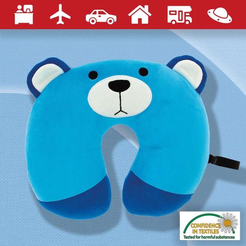 Kind Nek Kussen blauw BEAR