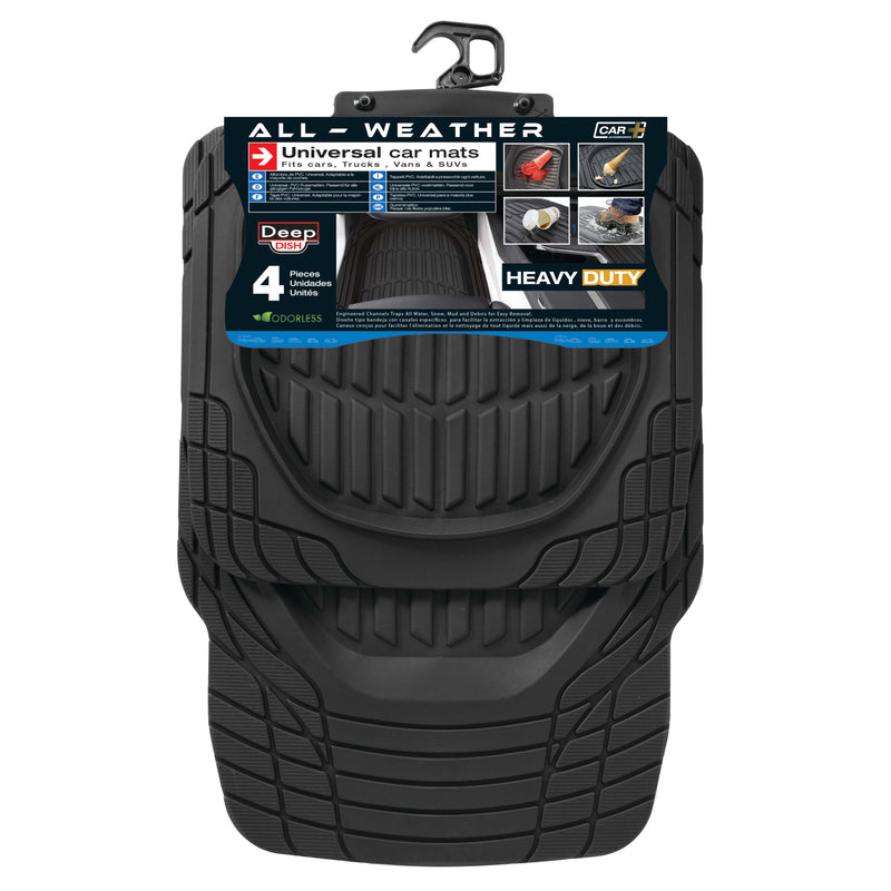 Deep dish rubber automat zwart 4st