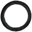 Auto stuurhoes zwart pluche 37-39cm