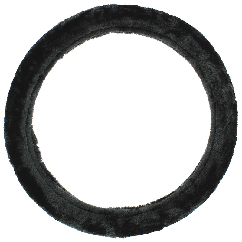 Auto stuurhoes zwart pluche 37-39cm