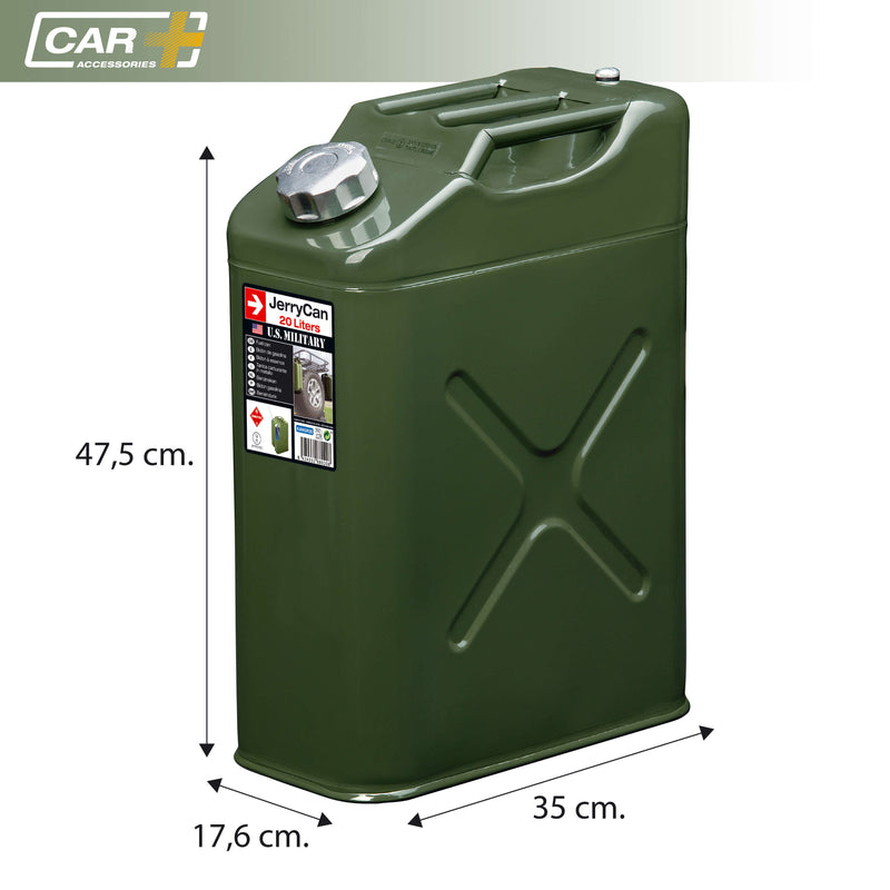 Jerrycan Staal 20L gegalvaniseerd groen
