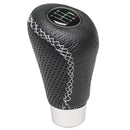 Universele versnellingspook semi lift zwart leder met wit st