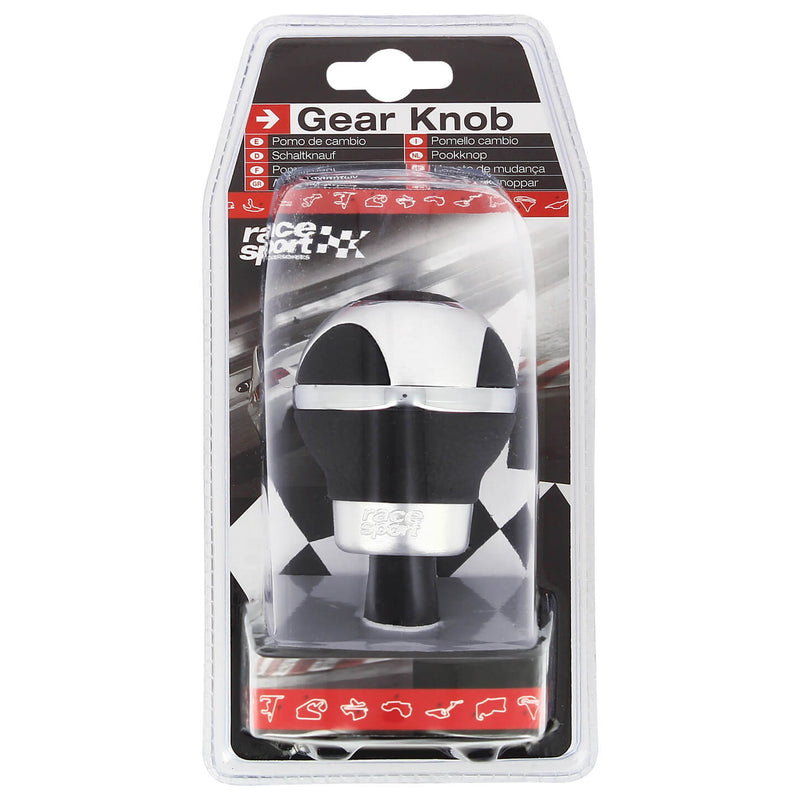 Pookknop -Coronado- zwart leer