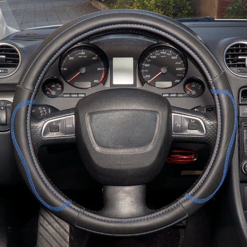 Auto stuurhoes hybrid 37-39cm blauw