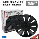 Wieldoppen 15" Vermont Zwart