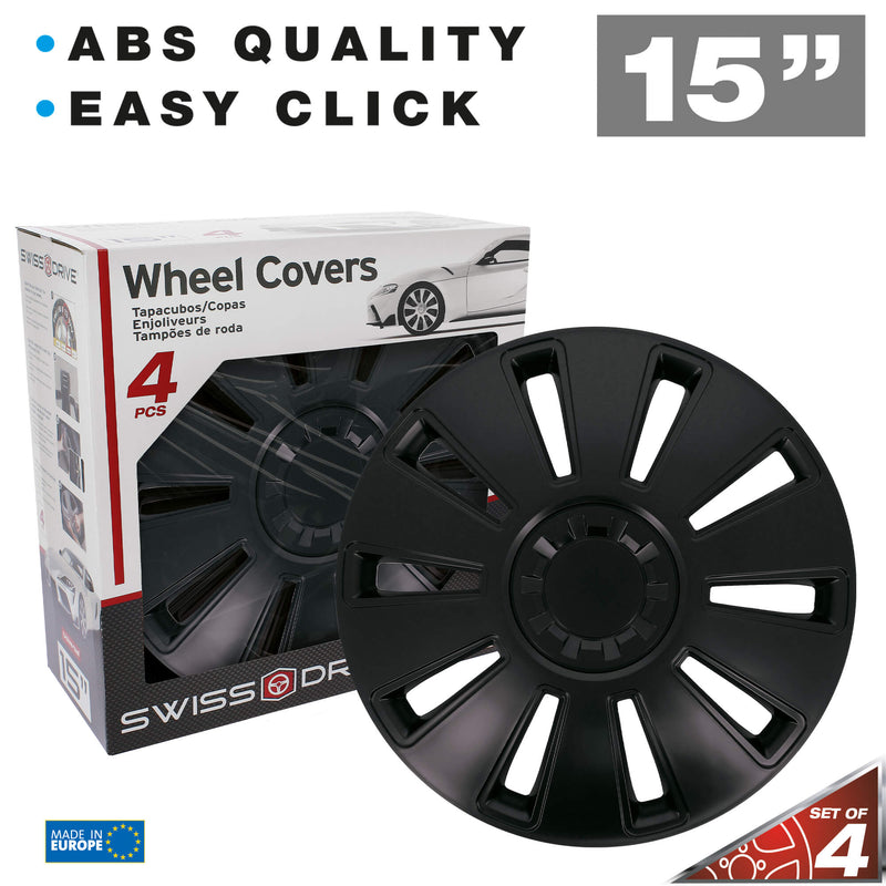 Wieldoppen 15" Vermont Zwart