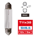 Buislampje C5W SV8.5 12V 5W 38mm doos 10st