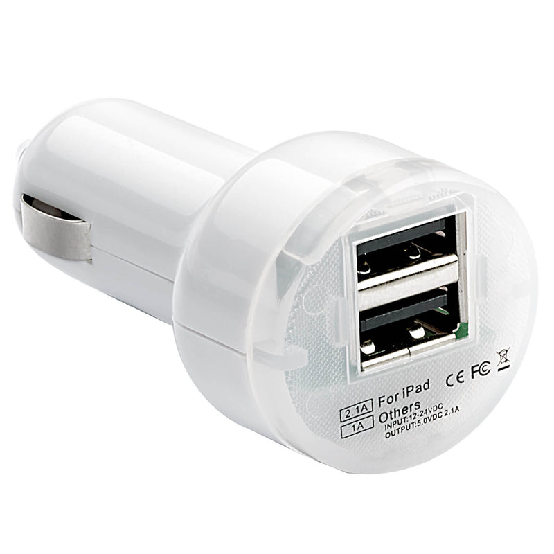 Dubbele USB lader (5,12, 24 Volt) wit