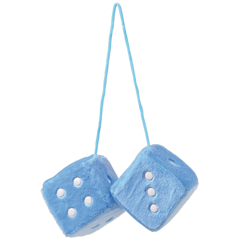 Dobbelstenen 7x7cm blauw - wit