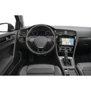 Auto stuurhoes zwart leer zwart steek 37-39cm