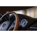 Stuurhoes auto universeel type Artisan Tabak bruin met wit s