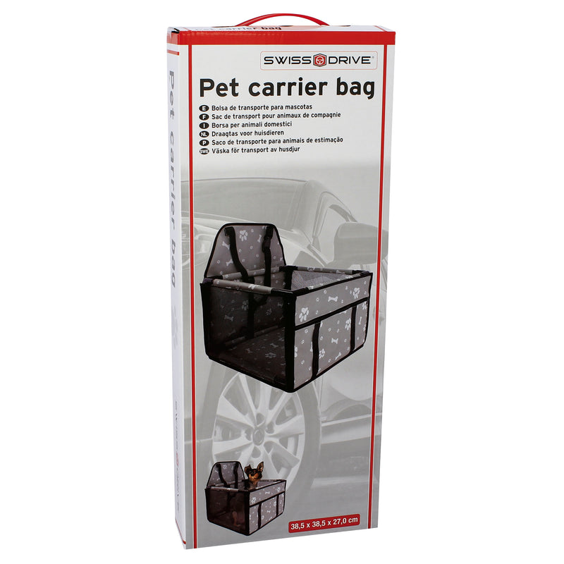Luxe Autostoel Hond 39x39cm Grijs