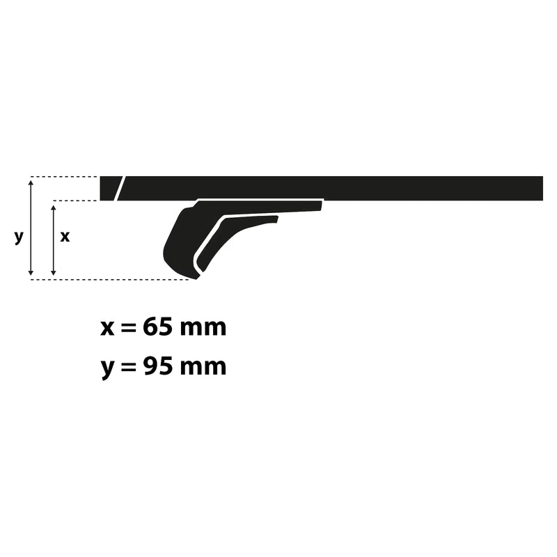 Menabo dakdrager Tiger zwart geschikt voor BMW X1 (2015-2022)-5