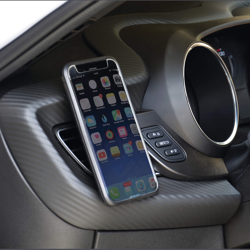 Magnetische telefoonhouder met luchtrooster clips zwart