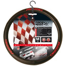 Auto stuurhoes zwart PVC -racing-