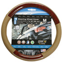 Auto stuurhoes type hout-look beige 37-39cm