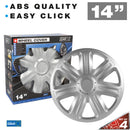 Wieldoppen 14 inch Indiana zilver