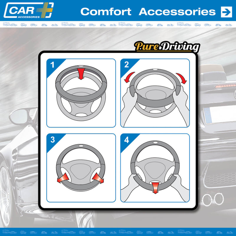 Auto stuurhoes hybrid 37-39cm groen