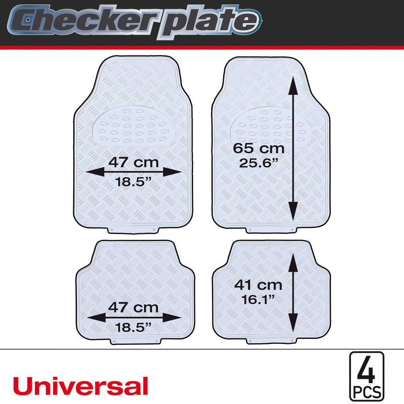 Mattensett -Alu look- blauw 4 stuks