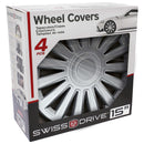 Wieldoppen 15 inch California zilver Lacquer