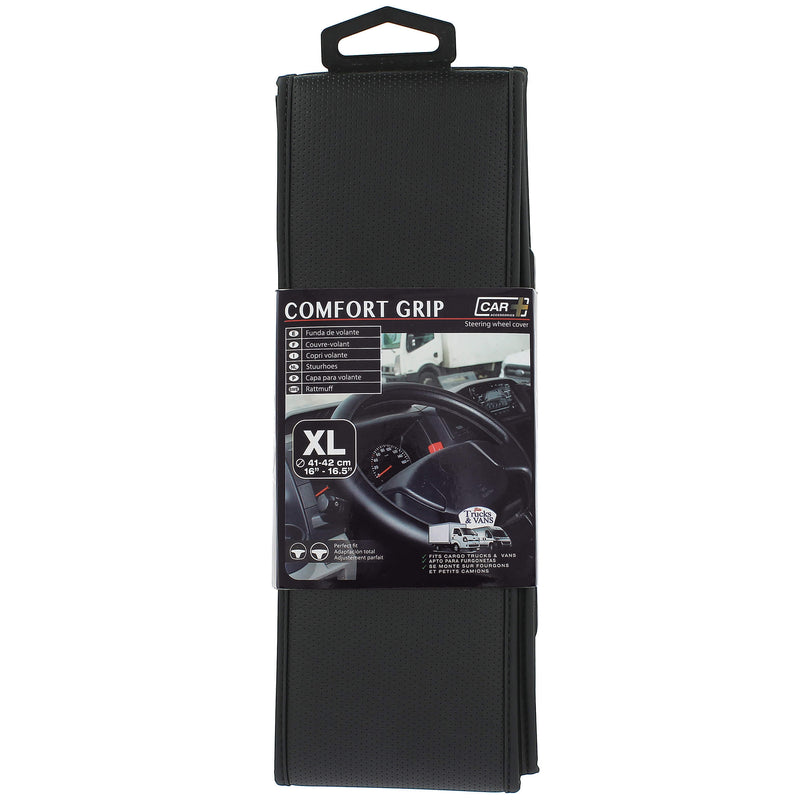 Auto stuurhoes ventilerende comfort Grip zwart 41-42 cm