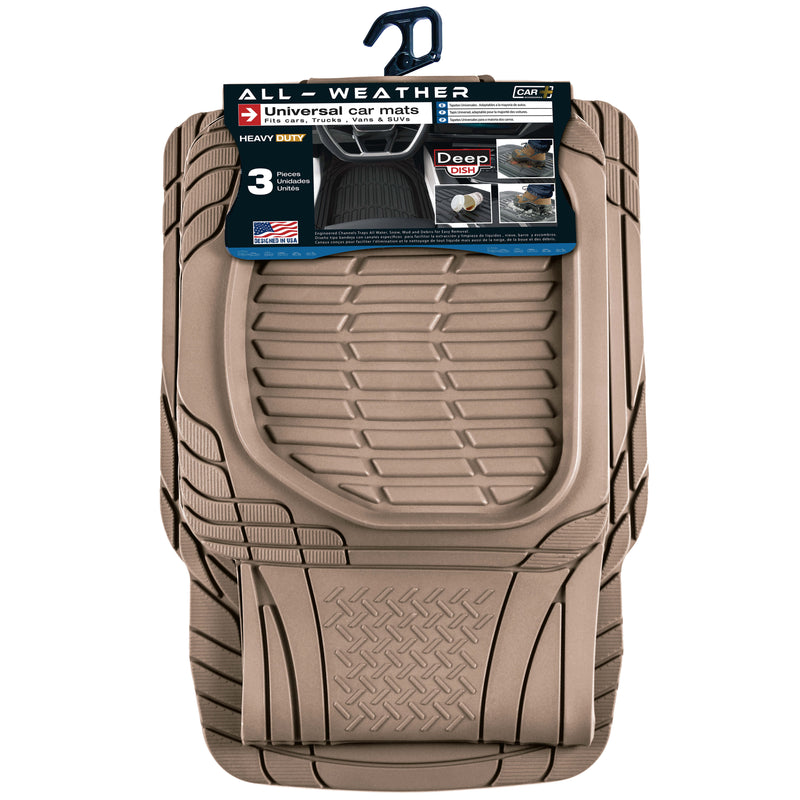 Deep dish rubber automat beige 3st