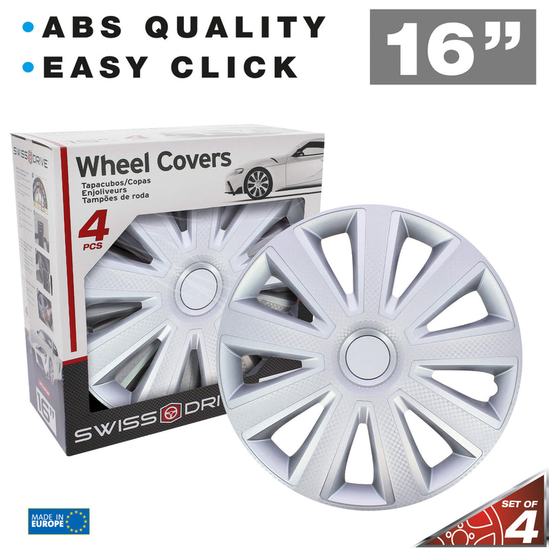 Wieldoppen 16" Kentucky Carbon Zilver