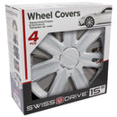 Wieldoppen Set 15" GTX". Koolstof - Zilber