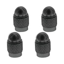 VALVE CAP SET 4PC zwart