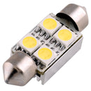 LED interieur lampje SMD T11 x 35 12v 4 LEDS wit 11x36mm