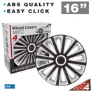 Wieldoppen 16" Alaska Zwart/Zilver