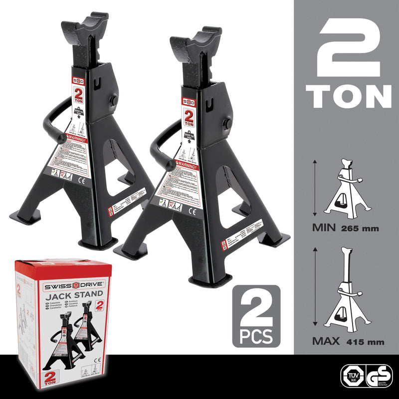 Assteun 2 ton - TÜV-GS - set van 2st