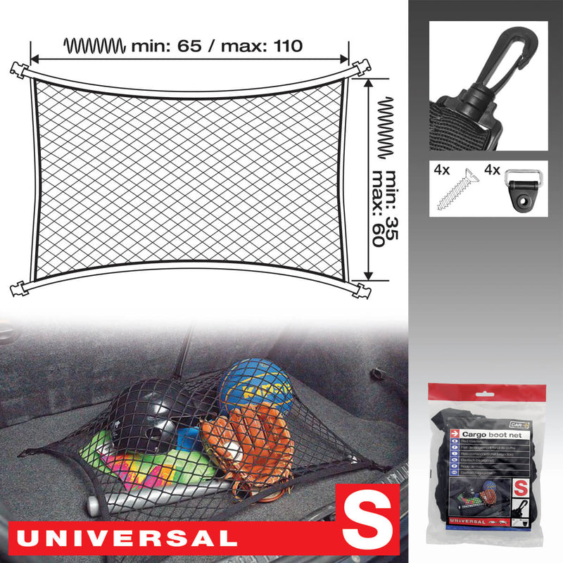 Kofferbak net maat S 35x65cm elastisch