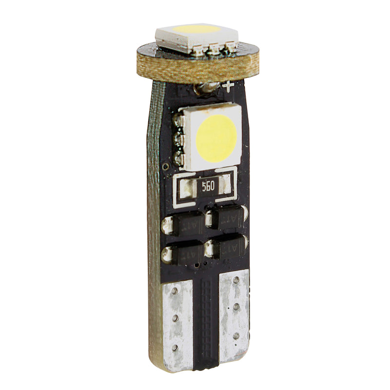 LED lampjes T10 SMD 12v 5W storingsvrij 2st 3 LEDS
