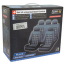 Stoelhoezen set Roma 9-delig zwart-grijs