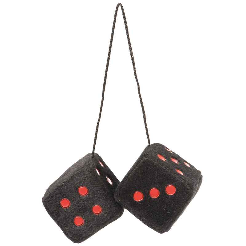 Dobbelstenen 7x7cm zwart - rood