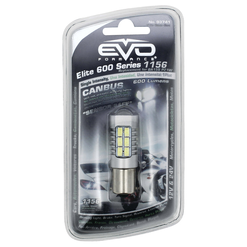 LED lamp Canbus ELITE 600LM 12/24V BA15S P21W WIT 1ST