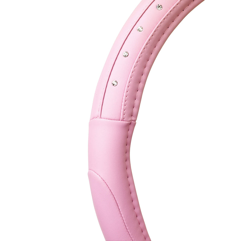 Auto stuurhoes Roze met diamanten 37-39cm